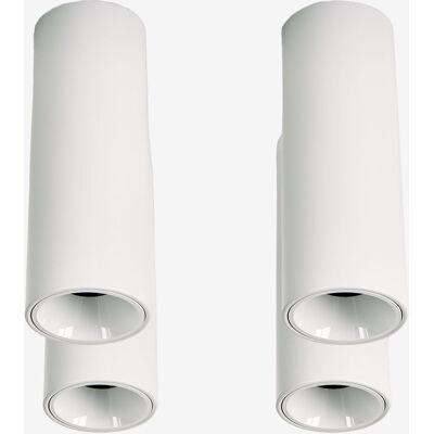 Pack De 4 Appliques De Plafond Led De Surface Ronds Ø5,7 Cm Pour Extérieur En Aluminium Luisiana Sklum Blanc - Publicité Pack De 4 Appliques De Plafond Led De Surface Ronds Ø5,7 Cm Pour Extérieur En Aluminium Luisiana Sklum Blanc - Publicité