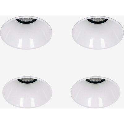 Pack De 4 Downlights Led Encastrables Sans Cadre Trimless Ronds Ø5,3 Cm En Aluminium Luisiana Sklum Blanc - Publicité Pack De 4 Downlights Led Encastrables Sans Cadre Trimless Ronds Ø5,3 Cm En Aluminium Luisiana Sklum Blanc - Publicité