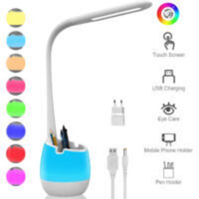 SANS MARQUE Lampe De Bureau Flexible, Lampe Rechargeable Avec Veilleuse Colorée/ 3 Modes Et 3 Niv. De Luminosité/contrôle Tactile - Publicité SANS MARQUE Lampe De Bureau Flexible, Lampe Rechargeable Avec Veilleuse Colorée/ 3 Modes Et 3 Niv. De Luminosité/contrôle Tactile - Publicité