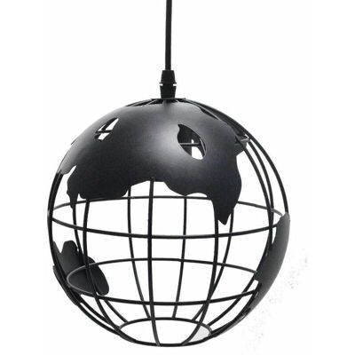 SANS MARQUE Suspension Vintage Industrielle Globe Lampe De Plafond Luminaire En Boule Métal Diamètre 20cm – Noir - Publicité SANS MARQUE Suspension Vintage Industrielle Globe Lampe De Plafond Luminaire En Boule Métal Diamètre 20cm – Noir - Publicité