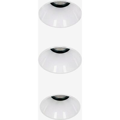 Pack De 3 Downlights Led Encastrables Sans Cadre Trimless Ronds Ø5,3 Cm Pour Extérieur En Aluminium Luisiana Sklum Blanc - Publicité Pack De 3 Downlights Led Encastrables Sans Cadre Trimless Ronds Ø5,3 Cm Pour Extérieur En Aluminium Luisiana Sklum Blanc - Publicité