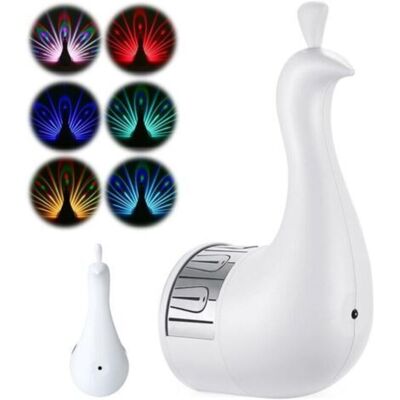 SANS MARQUE Applique Murale Paon,led Murale De Paon Avec Télécommande, Lampe De Veilleuse Paon Avec Chargement Usb, Lampe De Bureau À Projection Paon Couleurs Pour Décoration De La Maison (white) [clas - Publicité SANS MARQUE Applique Murale Paon,led Murale De Paon Avec Télécommande, Lampe De Veilleuse Paon Avec Chargement Usb, Lampe De Bureau À Projection Paon Couleurs Pour Décoration De La Maison (white) [clas - Publicité