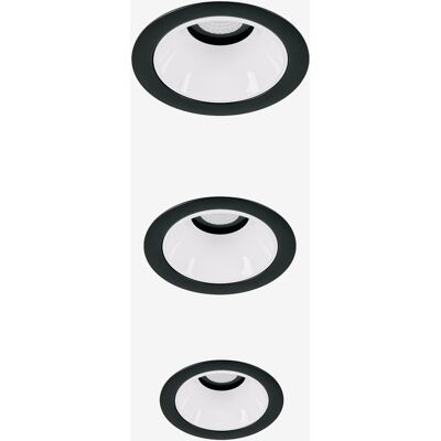 Pack De 3 Downlights Led Encastrables Avec Cadres Ronds Ø7 Cm En Aluminium Luisiana Sklum Noir - Blanc - Publicité Pack De 3 Downlights Led Encastrables Avec Cadres Ronds Ø7 Cm En Aluminium Luisiana Sklum Noir - Blanc - Publicité