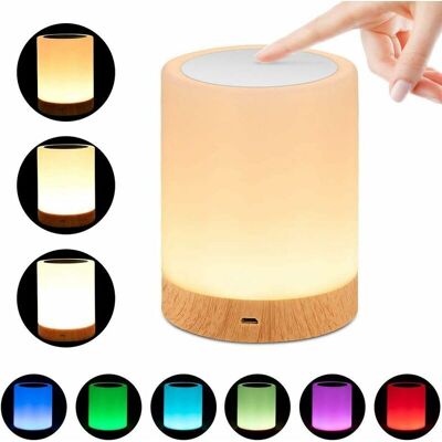 SANS MARQUE Veilleuse À Led, Lampe De Chevet Avec Commande Tactile Et Chargement Usb Et Lampe De Table À Intensité Variable Rvb 16 Couleurs Pour Chambre Et Salon - Blanc Chaud - Publicité SANS MARQUE Veilleuse À Led, Lampe De Chevet Avec Commande Tactile Et Chargement Usb Et Lampe De Table À Intensité Variable Rvb 16 Couleurs Pour Chambre Et Salon - Blanc Chaud - Publicité