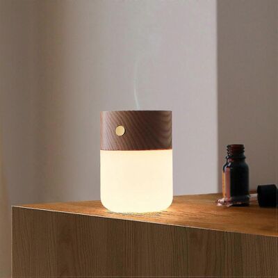 FLAMMKRAFT Mini Lampe D'Aromathérapie Rechargeable, Veilleuse, Lampe De Chevet Décorative, Blanc Chaud - Publicité FLAMMKRAFT Mini Lampe D'Aromathérapie Rechargeable, Veilleuse, Lampe De Chevet Décorative, Blanc Chaud - Publicité