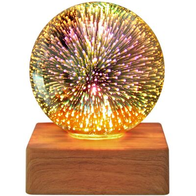 OEM Veilleuse Led Boule De Cristal 3d, Veilleuse Feu D'Artifice Led, Lampe De Bureau Romantique, Boule De Verre Cristal Magique, Lampe Décorative Avec Socle Bois-dou - Publicité OEM Veilleuse Led Boule De Cristal 3d, Veilleuse Feu D'Artifice Led, Lampe De Bureau Romantique, Boule De Verre Cristal Magique, Lampe Décorative Avec Socle Bois-dou - Publicité