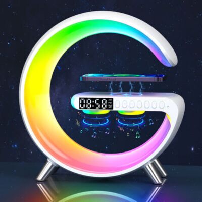 SANS MARQUE Lampe De Charge Sans Fil - Lampe D'Ambiance Intelligente, Enceinte Bluetooth, Chargeur Sans Fil, Veilleuse Led - Lampe Musicale, Réveil, Tactile, Ambiance De Table - Publicité SANS MARQUE Lampe De Charge Sans Fil - Lampe D'Ambiance Intelligente, Enceinte Bluetooth, Chargeur Sans Fil, Veilleuse Led - Lampe Musicale, Réveil, Tactile, Ambiance De Table - Publicité