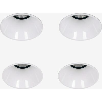Pack De 4 Downlights Led Encastrables Sans Cadre Trimless Ronds Ø5,3 Cm Pour Extérieur En Aluminium Luisiana Sklum Blanc - Publicité Pack De 4 Downlights Led Encastrables Sans Cadre Trimless Ronds Ø5,3 Cm Pour Extérieur En Aluminium Luisiana Sklum Blanc - Publicité