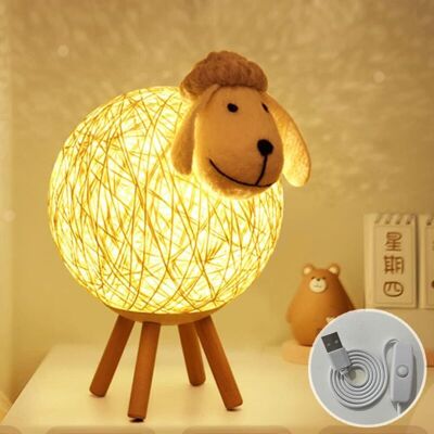 MOXIE Veilleuse Led, Lampe De Chevet En Rotin De Mouton, Projecteur De Veilleuse Pour Enfants, Veilleuse Led Pour Chambre À Coucher, Chambre De Bébé, Salon, Cadeau, Interrupteur Usb/bouton-poussoir 110 Cm - Publicité MOXIE Veilleuse Led, Lampe De Chevet En Rotin De Mouton, Projecteur De Veilleuse Pour Enfants, Veilleuse Led Pour Chambre À Coucher, Chambre De Bébé, Salon, Cadeau, Interrupteur Usb/bouton-poussoir 110 Cm - Publicité