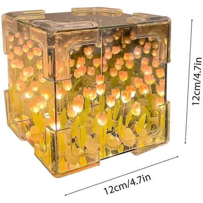 FLAMMKRAFT Lampe Tulipe À Faire Soi-même 2 En 1, Veilleuse Miroir En Forme De Fleur, Lampe Décorative Artisanale Inachevée, 24 Fleurs - Publicité FLAMMKRAFT Lampe Tulipe À Faire Soi-même 2 En 1, Veilleuse Miroir En Forme De Fleur, Lampe Décorative Artisanale Inachevée, 24 Fleurs - Publicité