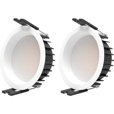 MOXIE 2pcs Led Spot Encastré 7w 3000k Spot Led Encastrable Cri 90+ Pas De Scintillement Spot Intérieur Led Plafon,angle De Faisceau 100°,trou Encastré Ø85 Mm,éclairage Plafond, Applique De Plafond [classe É - Publicité MOXIE 2pcs Led Spot Encastré 7w 3000k Spot Led Encastrable Cri 90+ Pas De Scintillement Spot Intérieur Led Plafon,angle De Faisceau 100°,trou Encastré Ø85 Mm,éclairage Plafond, Applique De Plafond [classe É - Publicité