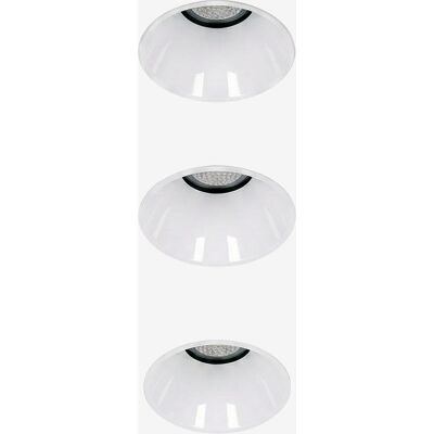 Pack De 3 Downlights Led Encastrables Sans Cadre Trimless Ronds Ø3,6 Cm En Aluminium Luisiana Sklum Blanc - Publicité Pack De 3 Downlights Led Encastrables Sans Cadre Trimless Ronds Ø3,6 Cm En Aluminium Luisiana Sklum Blanc - Publicité