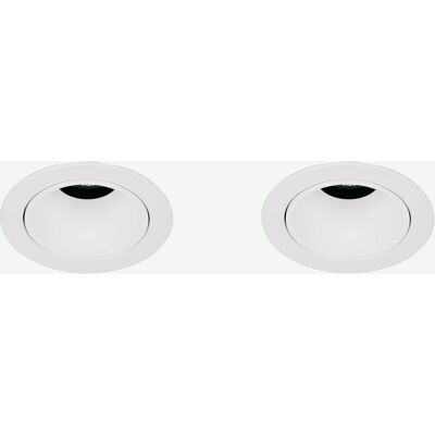 Pack De 2 Downlights Led Encastrables Avec Cadres Ronds Ø5 Cm En Aluminium Luisiana Sklum Blanc - Publicité Pack De 2 Downlights Led Encastrables Avec Cadres Ronds Ø5 Cm En Aluminium Luisiana Sklum Blanc - Publicité