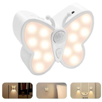 Scotch Veilleuse Avec Détecteur De Mouvement, Lampe De Nuit Led Papillon Avec Spot Intégré, Rechargeable Par Usb, Intensité Variable, Éclairage Pour Placard, Escalier, Couloir, Salle De Bain - Publicité Scotch Veilleuse Avec Détecteur De Mouvement, Lampe De Nuit Led Papillon Avec Spot Intégré, Rechargeable Par Usb, Intensité Variable, Éclairage Pour Placard, Escalier, Couloir, Salle De Bain - Publicité