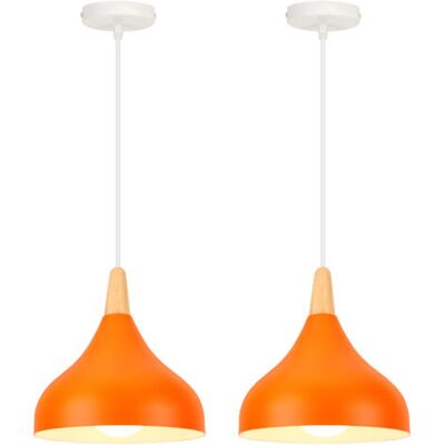 OEM Royaluxe- (2pcs)plafonnier D'Intérieur Lampe À Suspension Moderne Lustre Minimaliste Abat-jour En Métal, Orange Pour Chambre À Coucher, Cuisine, Bureau, E27 - Publicité OEM Royaluxe- (2pcs)plafonnier D'Intérieur Lampe À Suspension Moderne Lustre Minimaliste Abat-jour En Métal, Orange Pour Chambre À Coucher, Cuisine, Bureau, E27 - Publicité