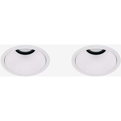 Pack De 2 Downlights Led Encastrables Avec Cadres Ronds Ø8 Cm Pour Extérieur En Aluminium Luisiana Sklum Blanc - Publicité Pack De 2 Downlights Led Encastrables Avec Cadres Ronds Ø8 Cm Pour Extérieur En Aluminium Luisiana Sklum Blanc - Publicité