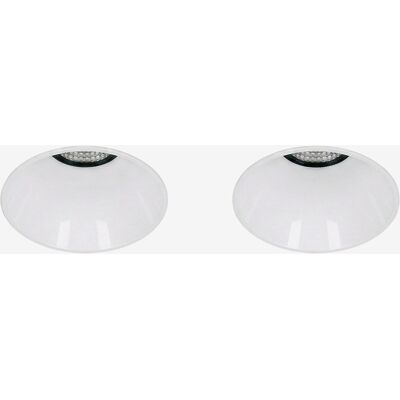 Pack De 2 Downlights Led Encastrables Sans Cadre Trimless Ronds Ø6,8 Cm En Aluminium Luisiana Sklum Blanc - Publicité Pack De 2 Downlights Led Encastrables Sans Cadre Trimless Ronds Ø6,8 Cm En Aluminium Luisiana Sklum Blanc - Publicité