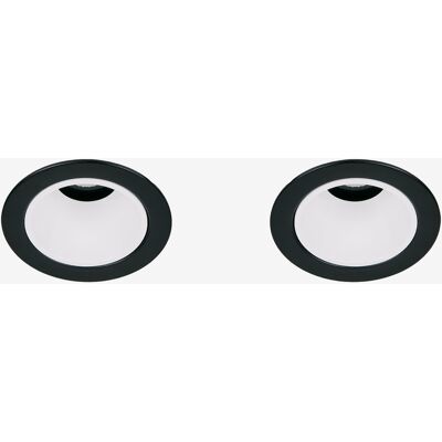 Pack De 2 Downlights Led Encastrables Avec Cadres Ronds Ø5 Cm En Aluminium Luisiana Sklum Noir - Blanc - Publicité Pack De 2 Downlights Led Encastrables Avec Cadres Ronds Ø5 Cm En Aluminium Luisiana Sklum Noir - Blanc - Publicité