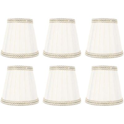 FLAMMKRAFT Lot De 6 Abat-jour En Tissu Plissé Simple, Universels, Pour Lampes De Table Et Lampadaires - Publicité FLAMMKRAFT Lot De 6 Abat-jour En Tissu Plissé Simple, Universels, Pour Lampes De Table Et Lampadaires - Publicité