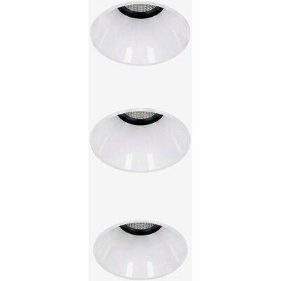 Pack De 3 Downlights Led Encastrables Sans Cadre Trimless Ronds Ø5,3 Cm Pour Extérieur En Aluminium Luisiana Sklum Blanc - Publicité Pack De 3 Downlights Led Encastrables Sans Cadre Trimless Ronds Ø5,3 Cm Pour Extérieur En Aluminium Luisiana Sklum Blanc - Publicité