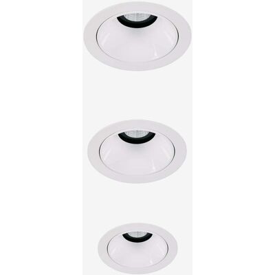Pack De 3 Downlights Led Encastrables Avec Cadres Ronds Ø7 Cm Pour Extérieur En Aluminium Luisiana Sklum Blanc - Publicité Pack De 3 Downlights Led Encastrables Avec Cadres Ronds Ø7 Cm Pour Extérieur En Aluminium Luisiana Sklum Blanc - Publicité