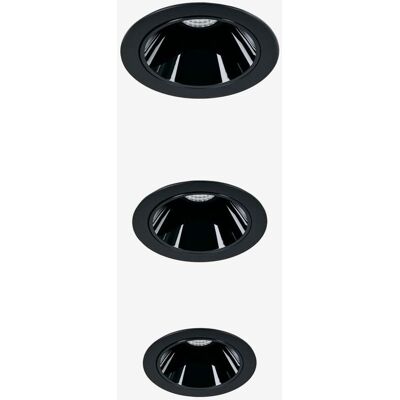 Pack De 3 Downlights Led Encastrables Avec Cadres Ronds Ø8 Cm En Aluminium Luisiana Sklum Noir - Publicité Pack De 3 Downlights Led Encastrables Avec Cadres Ronds Ø8 Cm En Aluminium Luisiana Sklum Noir - Publicité