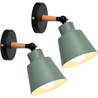 SANS MARQUE 2 Packs Appliques Murales Vintages Industrielles Plafonniers Luminaires E27 En Métal Réglable Lampe Murale Interi Rétro (vert) - Publicité SANS MARQUE 2 Packs Appliques Murales Vintages Industrielles Plafonniers Luminaires E27 En Métal Réglable Lampe Murale Interi Rétro (vert) - Publicité