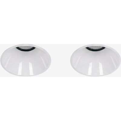 Pack De 2 Downlights Led Encastrables Sans Cadre Trimless Ronds Ø3,6 Cm En Aluminium Luisiana Sklum Blanc - Publicité Pack De 2 Downlights Led Encastrables Sans Cadre Trimless Ronds Ø3,6 Cm En Aluminium Luisiana Sklum Blanc - Publicité