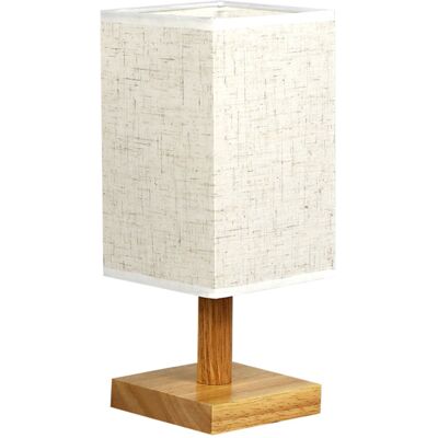 OEM Lampe De Chevet Rétro Bois Naturel, Veilleuse Carrée, Abat-jour Tissu, Alimentation Usb (plug And Play) - Publicité OEM Lampe De Chevet Rétro Bois Naturel, Veilleuse Carrée, Abat-jour Tissu, Alimentation Usb (plug And Play) - Publicité