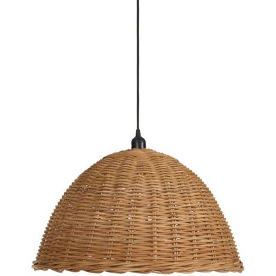 BELIANI Lampe Suspension En Rotin Abat-jour En Forme De Dôme Tressé Style Rustique Naturel Bengo - Publicité BELIANI Lampe Suspension En Rotin Abat-jour En Forme De Dôme Tressé Style Rustique Naturel Bengo - Publicité