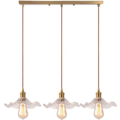 OEM Royaluxe- 3 Lumières Plafonnier D'Intérieur Vintage Suspension Luminaire En Verre Lustre Rétro Suspension Moderne - Publicité OEM Royaluxe- 3 Lumières Plafonnier D'Intérieur Vintage Suspension Luminaire En Verre Lustre Rétro Suspension Moderne - Publicité