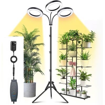 MOXIE Plant Grow Light 108 Leds Full Spectrum Grow Lights With 3 9 12h Timer 6 Brightness Height Adjustable Growing Lamp For Indoor Plants Eu Plug 3 Heads 28w - Publicité MOXIE Plant Grow Light 108 Leds Full Spectrum Grow Lights With 3 9 12h Timer 6 Brightness Height Adjustable Growing Lamp For Indoor Plants Eu Plug 3 Heads 28w - Publicité