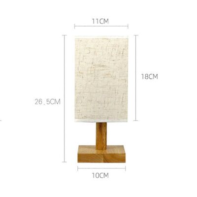 FLAMMKRAFT Lampe De Chevet Rétro En Bois Naturel, Lampe Décorative, Veilleuse Carrée, Abat-jour En Tissu, États-unis - Publicité FLAMMKRAFT Lampe De Chevet Rétro En Bois Naturel, Lampe Décorative, Veilleuse Carrée, Abat-jour En Tissu, États-unis - Publicité
