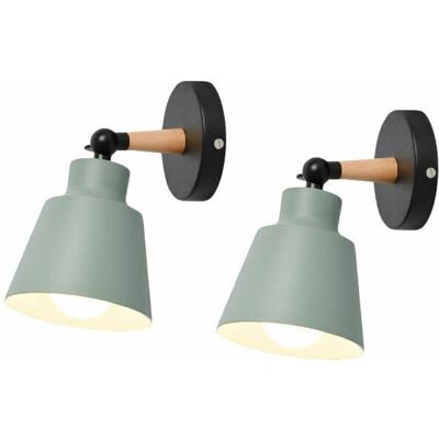 SANS MARQUE Vert Lot De 2 Moderne Applique Murale Industrielle En Métal Luminaires E27 Edison Loft Lampe Pour Café Bar Couloir Salle À Manger Salon Chambre - Publicité SANS MARQUE Vert Lot De 2 Moderne Applique Murale Industrielle En Métal Luminaires E27 Edison Loft Lampe Pour Café Bar Couloir Salle À Manger Salon Chambre - Publicité