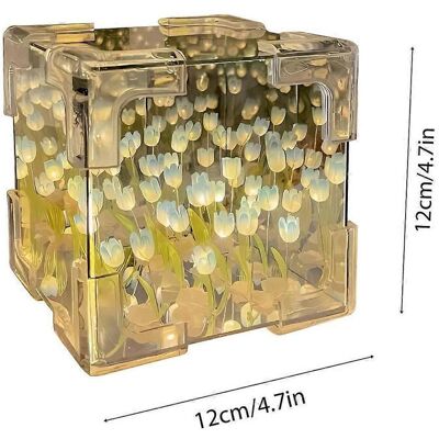 FLAMMKRAFT Lampe Tulipe À Faire Soi-même 2 En 1, Veilleuse Miroir En Forme De Fleur, Lampe Décorative Artisanale Inachevée, 24 Fleurs - Publicité FLAMMKRAFT Lampe Tulipe À Faire Soi-même 2 En 1, Veilleuse Miroir En Forme De Fleur, Lampe Décorative Artisanale Inachevée, 24 Fleurs - Publicité