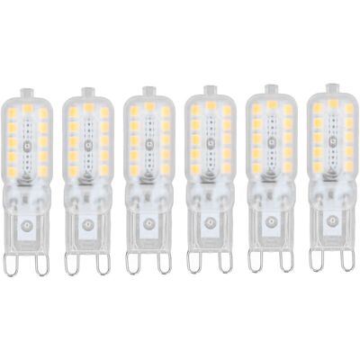 MOXIE 6 Pièces G9 Led Ampoule 5w Couvercle Transparent 22led Variable G9 Ampoule Pour Plafonnier Applique Murale Lampe De Table Blanc Naturel 220-240v - Publicité MOXIE 6 Pièces G9 Led Ampoule 5w Couvercle Transparent 22led Variable G9 Ampoule Pour Plafonnier Applique Murale Lampe De Table Blanc Naturel 220-240v - Publicité