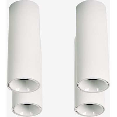 Pack De 4 Appliques De Plafond Led De Surface Ronds Ø4 Cm En Aluminium Luisiana Sklum Blanc - Publicité Pack De 4 Appliques De Plafond Led De Surface Ronds Ø4 Cm En Aluminium Luisiana Sklum Blanc - Publicité
