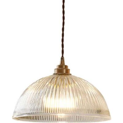 OEM Luminaire Suspension Dôme En Verre Transparent Vintage Industrielle Avec Base E27 En Laiton Cuivre Lustre Loft Lampe Suspendue Au Plafond (30cm) - Publicité OEM Luminaire Suspension Dôme En Verre Transparent Vintage Industrielle Avec Base E27 En Laiton Cuivre Lustre Loft Lampe Suspendue Au Plafond (30cm) - Publicité