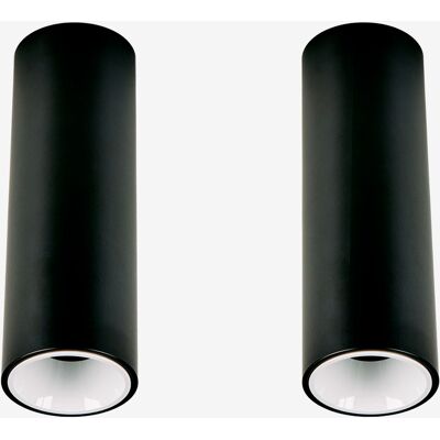 Pack De 2 Appliques De Plafond Led De Surface Ronds Ø5,7 Cm En Aluminium Luisiana Sklum Noir - Blanc - Publicité Pack De 2 Appliques De Plafond Led De Surface Ronds Ø5,7 Cm En Aluminium Luisiana Sklum Noir - Blanc - Publicité