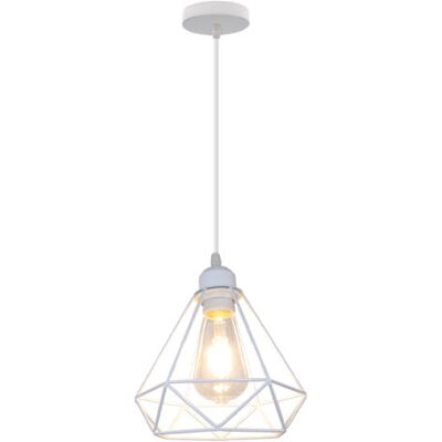 OEM Royaluxe- Suspension Luminaire Rétro Plafonnier Moderne Lampe À Suspension Vintage Diamant Lustre Éclairage Intérieur E27, Blanc - Publicité OEM Royaluxe- Suspension Luminaire Rétro Plafonnier Moderne Lampe À Suspension Vintage Diamant Lustre Éclairage Intérieur E27, Blanc - Publicité