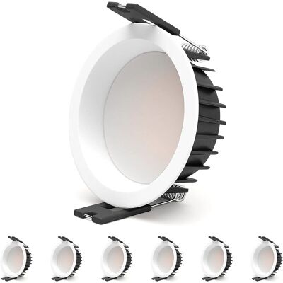 MOXIE 6pcs 7w Led Spot Encastré 3000k Spot Led Encastrable Cri 90+ Pas De Scintillement Spot Intérieur Led Plafon,angle De Faisceau 100°,trou Encastré Ø85 Mm,éclairage Plafond, Applique De Plafond [classe É - Publicité MOXIE 6pcs 7w Led Spot Encastré 3000k Spot Led Encastrable Cri 90+ Pas De Scintillement Spot Intérieur Led Plafon,angle De Faisceau 100°,trou Encastré Ø85 Mm,éclairage Plafond, Applique De Plafond [classe É - Publicité