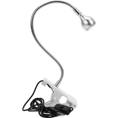 MOXIE Clip Light, Portable Flexible Col De Cygne Usb Led Lampe De Lecture Table Ordinateur Clip Lampe Blanc Froid Lit Lumière Clip Sur Lampe De Bureau(argent) - Publicité MOXIE Clip Light, Portable Flexible Col De Cygne Usb Led Lampe De Lecture Table Ordinateur Clip Lampe Blanc Froid Lit Lumière Clip Sur Lampe De Bureau(argent) - Publicité