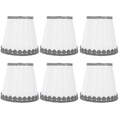 FLAMMKRAFT Lot De 6 Abat-jour Plissés Décoratifs À Clipser En Tissu Pour Lampe De Table Ou Lampadaire, Universels. Publicité FLAMMKRAFT Lot De 6 Abat-jour Plissés Décoratifs À Clipser En Tissu Pour Lampe De Table Ou Lampadaire, Universels. Publicité