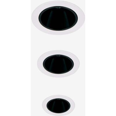 Pack De 3 Downlights Led Encastrables Avec Cadres Ronds Ø7 Cm Pour Extérieur En Aluminium Luisiana Sklum Blanc - Noir - Publicité Pack De 3 Downlights Led Encastrables Avec Cadres Ronds Ø7 Cm Pour Extérieur En Aluminium Luisiana Sklum Blanc - Noir - Publicité
