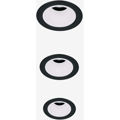 Pack De 3 Downlights Led Encastrables Avec Cadres Ronds Ø5 Cm En Aluminium Luisiana Sklum Noir - Blanc - Publicité Pack De 3 Downlights Led Encastrables Avec Cadres Ronds Ø5 Cm En Aluminium Luisiana Sklum Noir - Blanc - Publicité