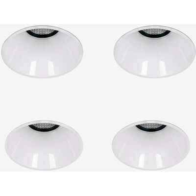 Pack De 4 Downlights Led Encastrables Sans Cadre Trimless Ronds Ø5,3 Cm Pour Extérieur En Aluminium Luisiana Sklum Blanc - Publicité Pack De 4 Downlights Led Encastrables Sans Cadre Trimless Ronds Ø5,3 Cm Pour Extérieur En Aluminium Luisiana Sklum Blanc - Publicité