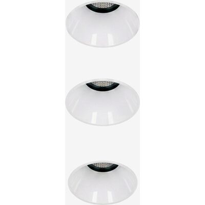 Pack De 3 Downlights Led Encastrables Sans Cadre Trimless Ronds Ø5,3 Cm En Aluminium Luisiana Sklum Blanc - Publicité Pack De 3 Downlights Led Encastrables Sans Cadre Trimless Ronds Ø5,3 Cm En Aluminium Luisiana Sklum Blanc - Publicité