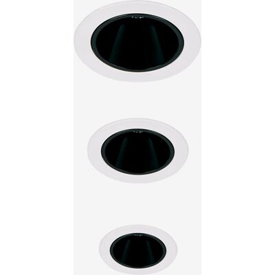 Pack De 3 Downlights Led Encastrables Avec Cadres Ronds Ø8 Cm Pour Extérieur En Aluminium Luisiana Sklum Blanc - Noir - Publicité Pack De 3 Downlights Led Encastrables Avec Cadres Ronds Ø8 Cm Pour Extérieur En Aluminium Luisiana Sklum Blanc - Noir - Publicité