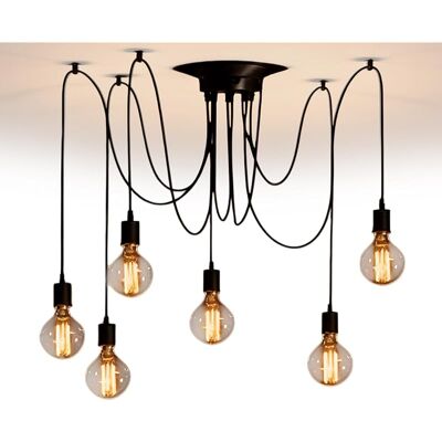 SANS MARQUE 6 Têtes Lustre Araignee Ajustable Vintage, Plafonnier Réglable Diy E27, Lustre Araignee Suspension Lampe, Suspendue Industrielle Pour Chambre Salon Cuisine Bar, Chacun Avec 1.5m De Fil - Publicité SANS MARQUE 6 Têtes Lustre Araignee Ajustable Vintage, Plafonnier Réglable Diy E27, Lustre Araignee Suspension Lampe, Suspendue Industrielle Pour Chambre Salon Cuisine Bar, Chacun Avec 1.5m De Fil - Publicité