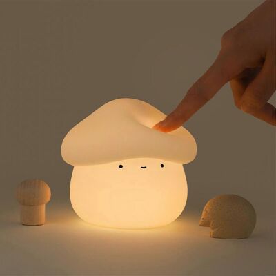 FLAMMKRAFT Veilleuse Champignon En Silicone, Veilleuse Tactile, Extinction Différée 15/30 Minutes, Deux Variateurs, 1 W - Publicité FLAMMKRAFT Veilleuse Champignon En Silicone, Veilleuse Tactile, Extinction Différée 15/30 Minutes, Deux Variateurs, 1 W - Publicité